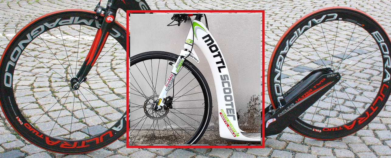 Kompozitní koloběžka Delta systém